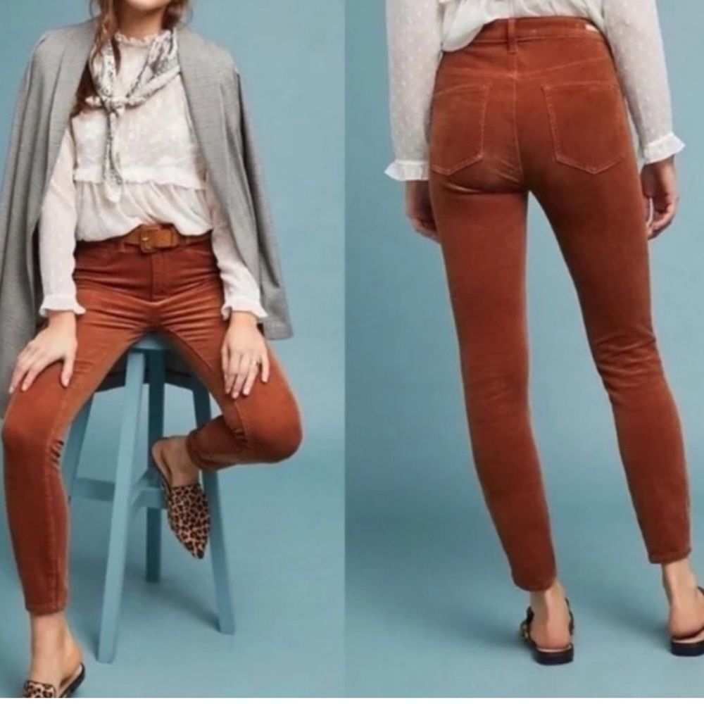Anthropologie Pilcro & the Letterpress Orange Corduroy Stet Pants 26